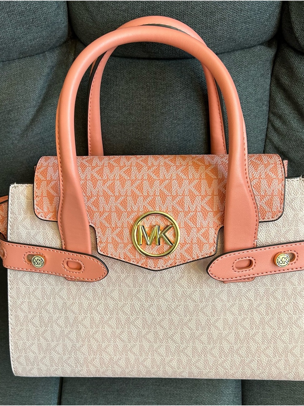Michael Kors Blush Coral Signature Satchel